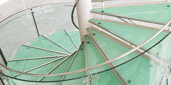Glass Spiral Stairway