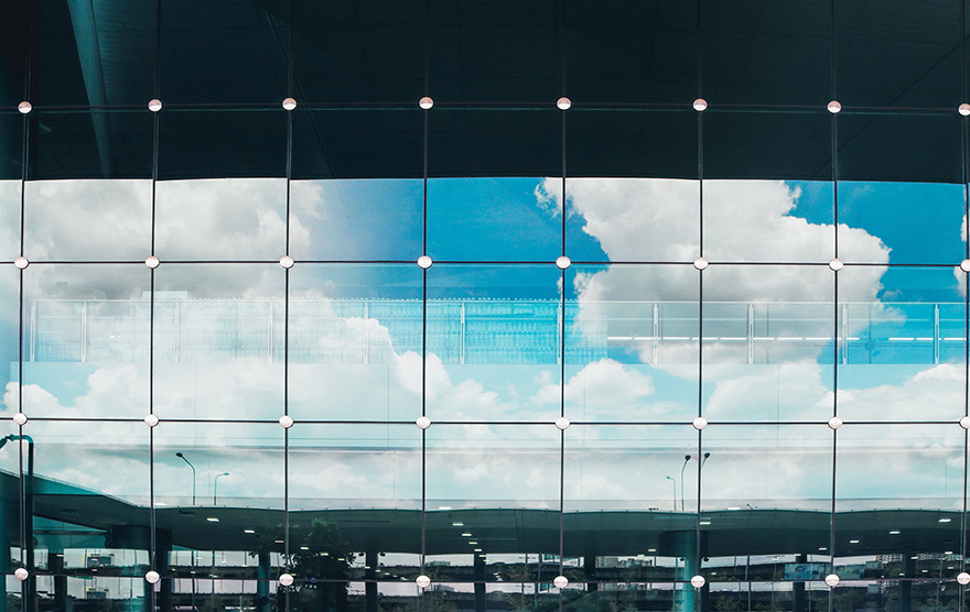 What is a glass façade?